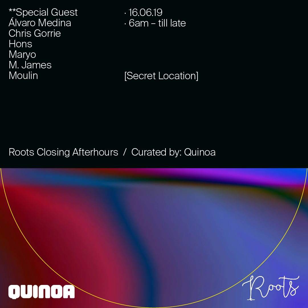 Roots Closing Afterhours Curated by Quinoa - Página trasera