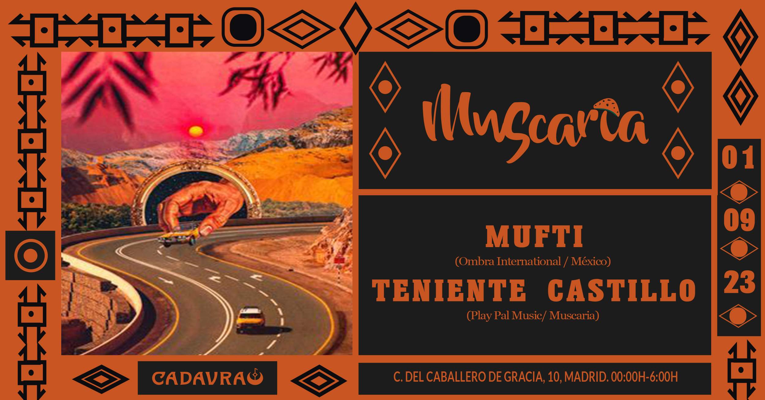 Muscaria #012 with Mufti + Teniente Castillo - フライヤー表