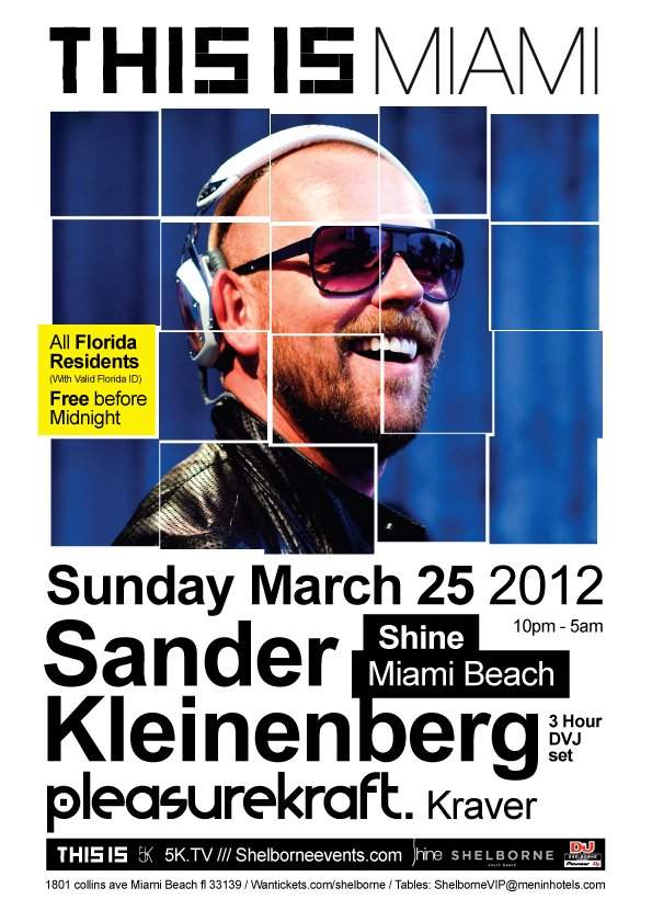 This Is Miami Sander Kleinenberg At Shine - Página frontal