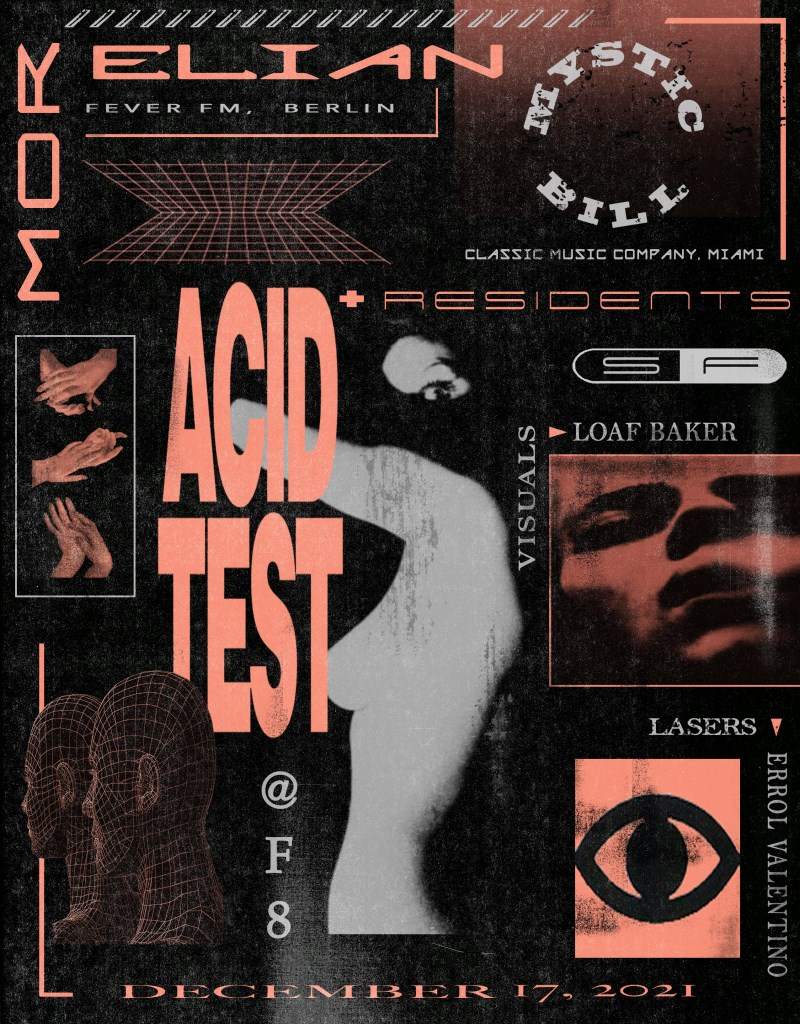 Acid Test // Mor Elian // Mystic Bill - フライヤー表