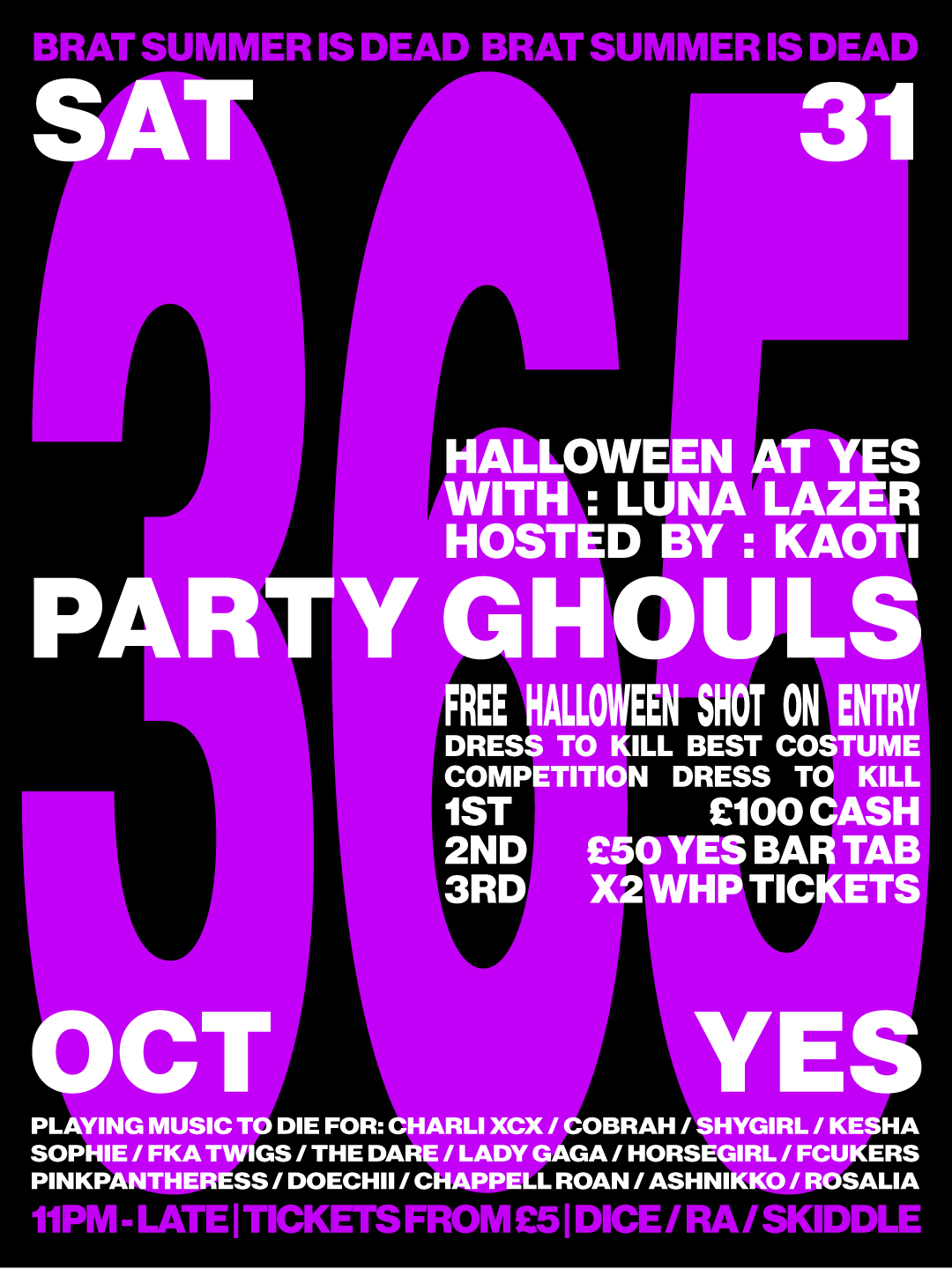 365 Party Ghouls: Halloween at Yes, Manchester · Tickets