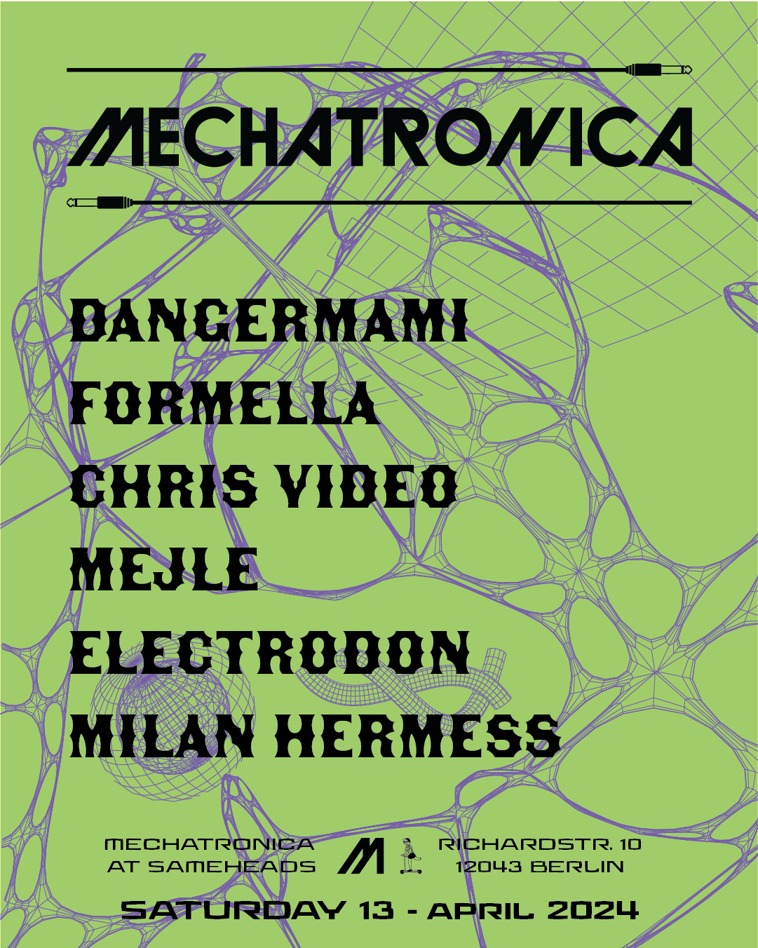 Mechatronica x Sameheads with Dangermami, Formella & Chris Video - フライヤー表