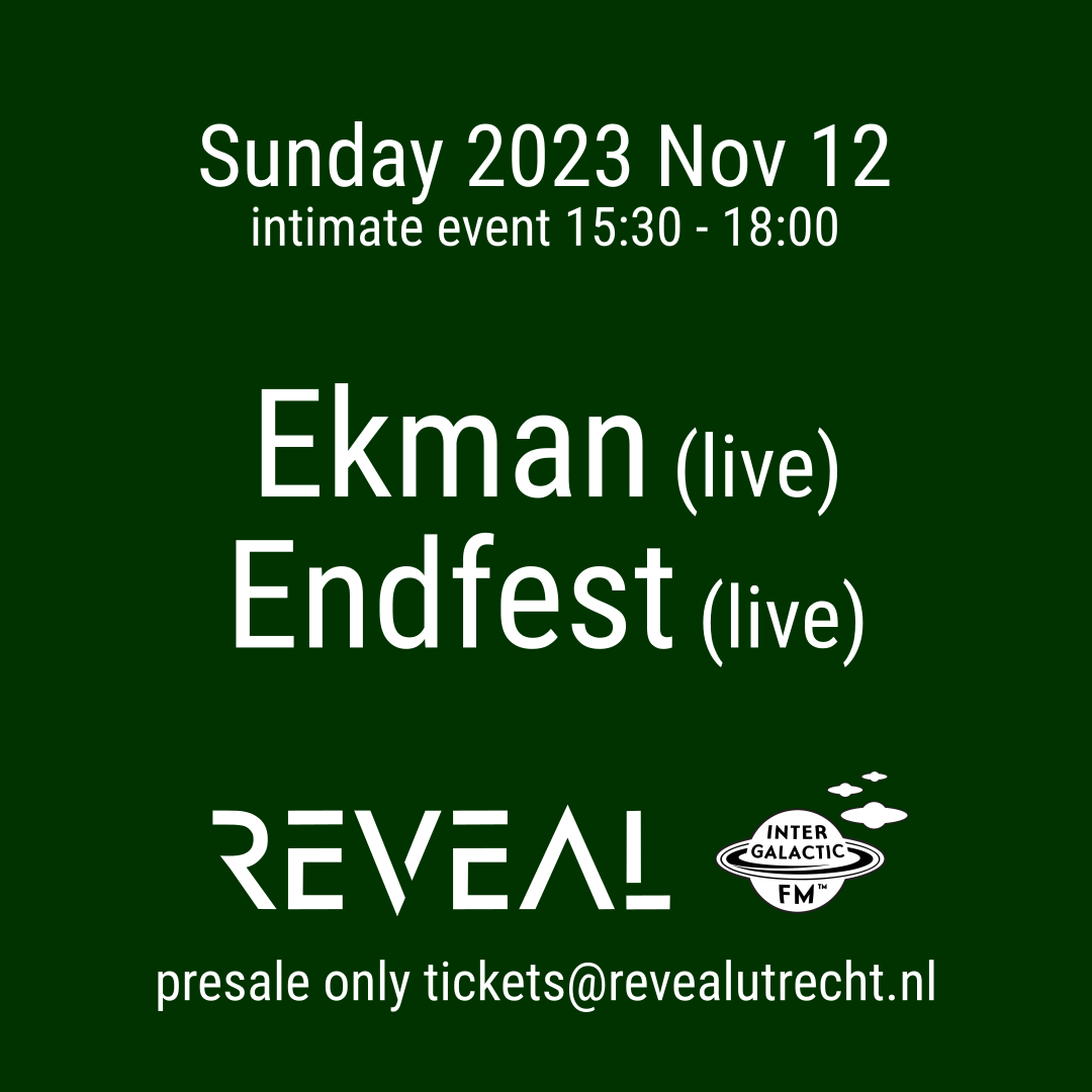 Ekman, live, Endfest, live - フライヤー表