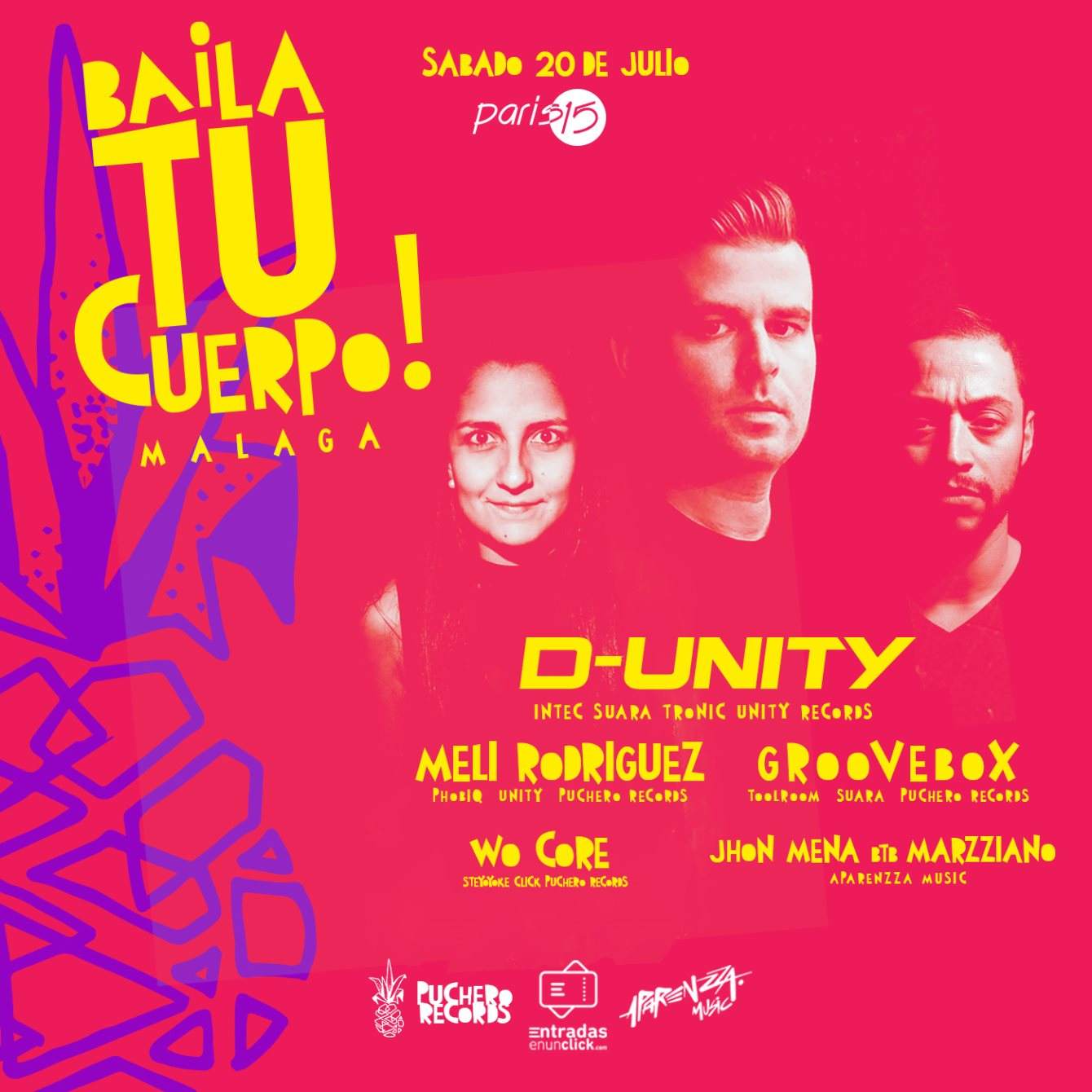 Baila Tu Cuerpo! feat. D-Unity at Paris15 Málaga - Página frontal