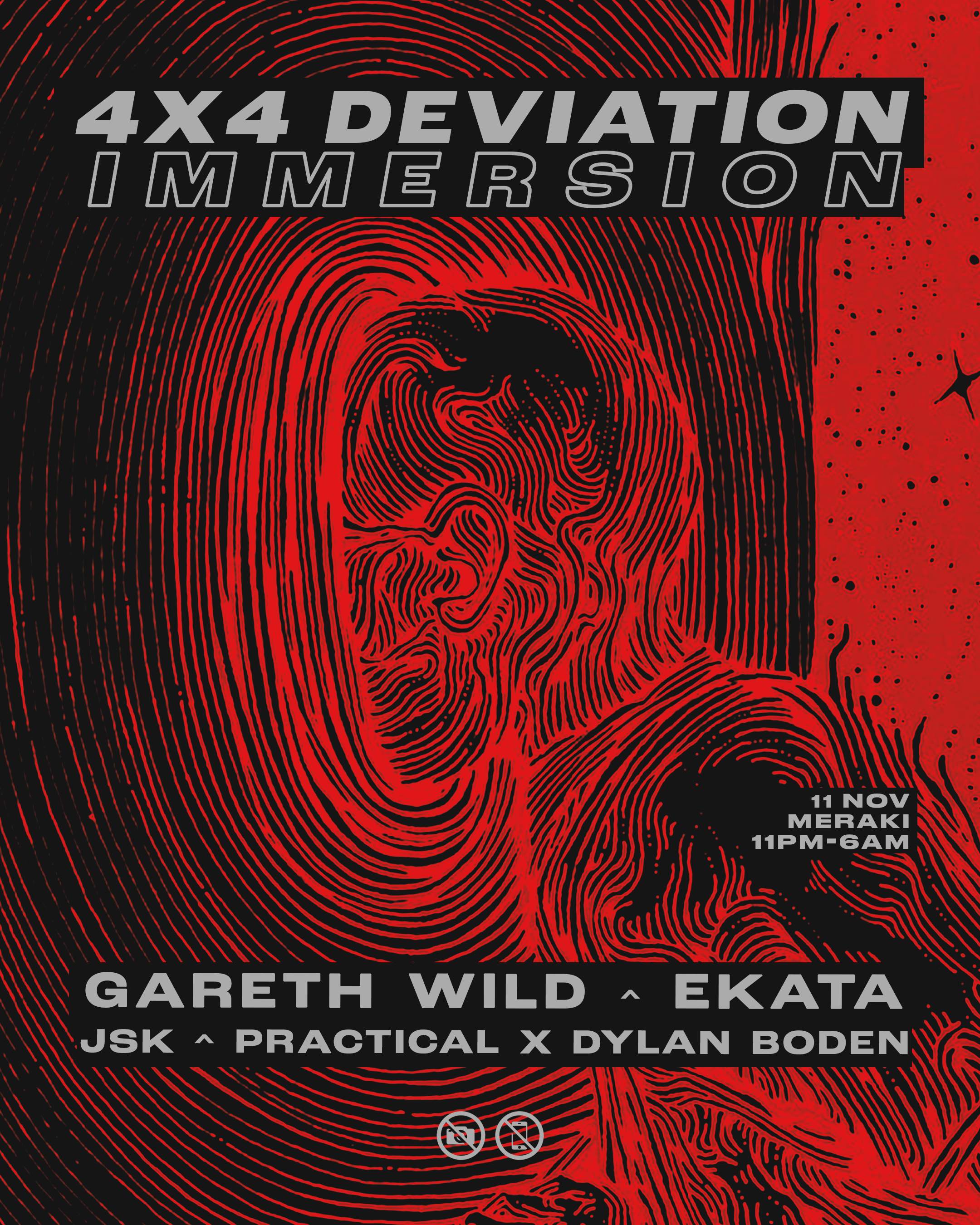 4x4 Deviation presents: IMMERSION w/ Gareth Wild & EKATA - フライヤー表