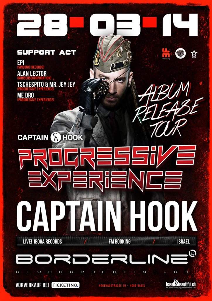 Progressive Experience with Captain Hook Live! Album Release Tour - フライヤー表