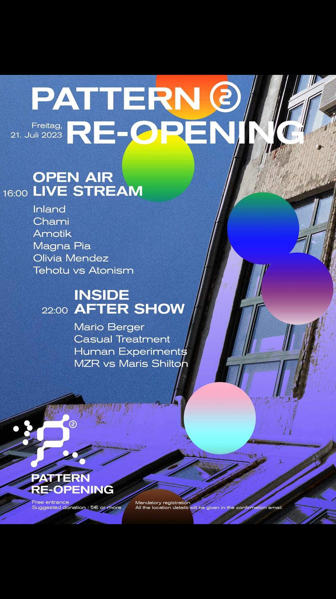  Pattern re-opening - Free entrance - フライヤー裏