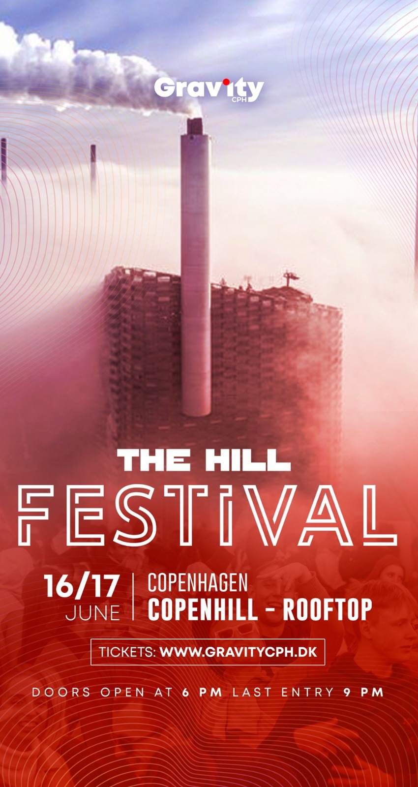 Gravity: The Hill Festival - Rooftop location - フライヤー表