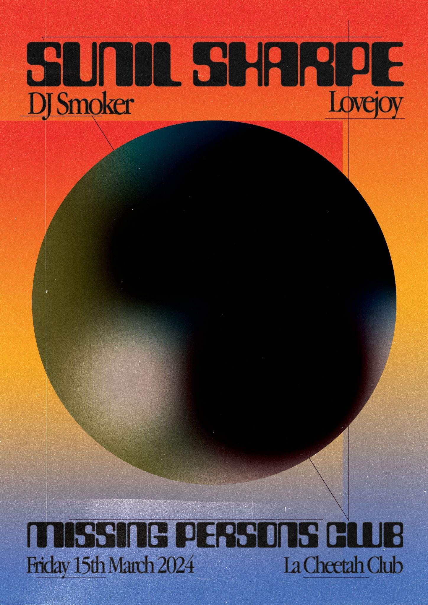 Missing Persons Club // Sunil Sharpe // DJ Smoker + Lovejoy - フライヤー表