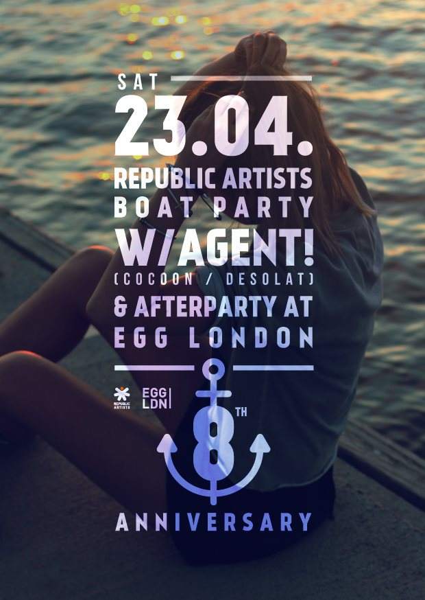 Republic Artists Boat Party & The Egg: Extrawelt Live, Ambivalent, Agent, Just Her - フライヤー表
