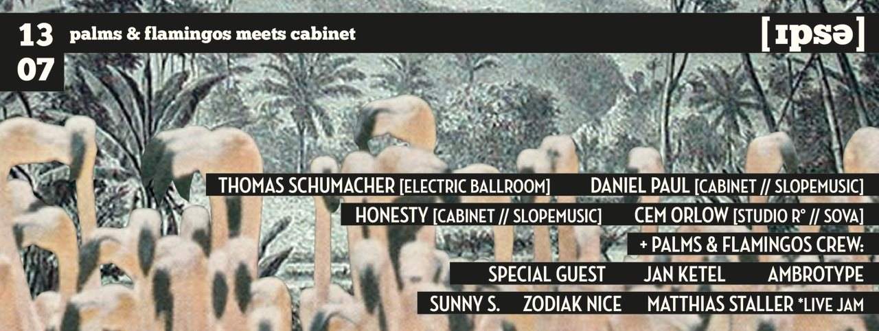 Palms & Flamingos Meets Cabinet with Thomas Schumacher, Daniel Paul & Special Guests.. - フライヤー裏