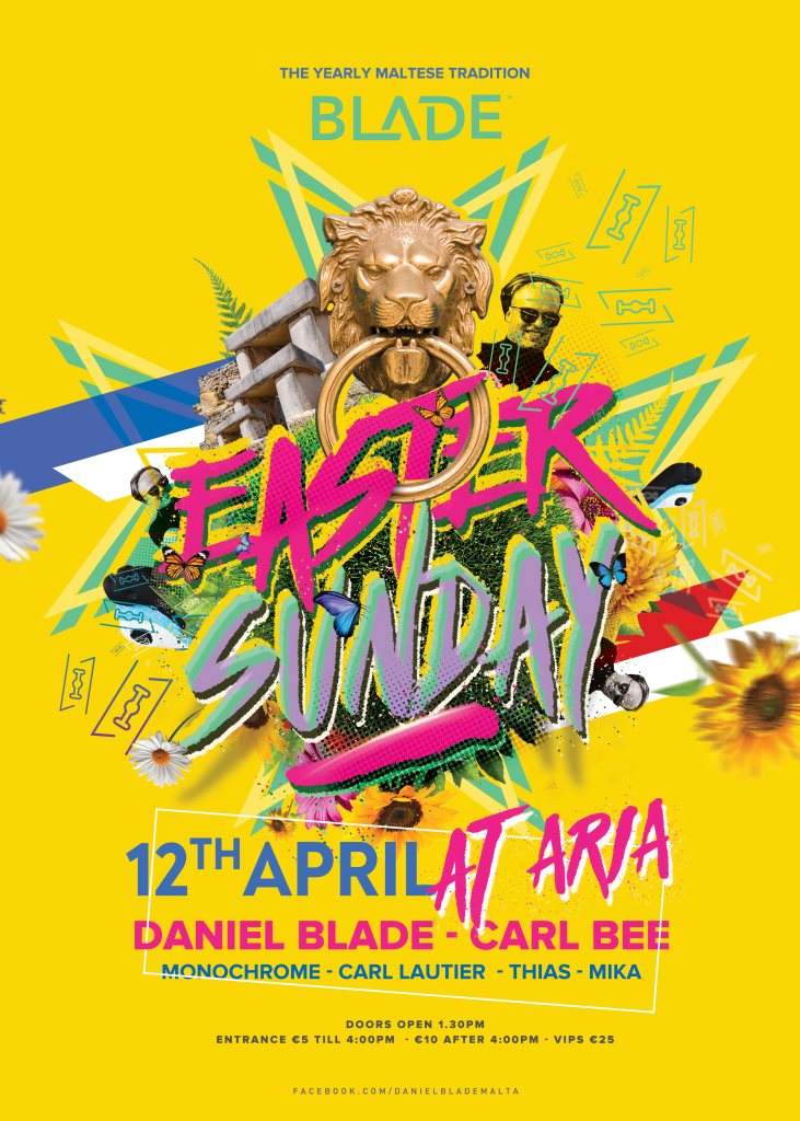 Blade Easter Sunday At Aria 2020 - フライヤー表