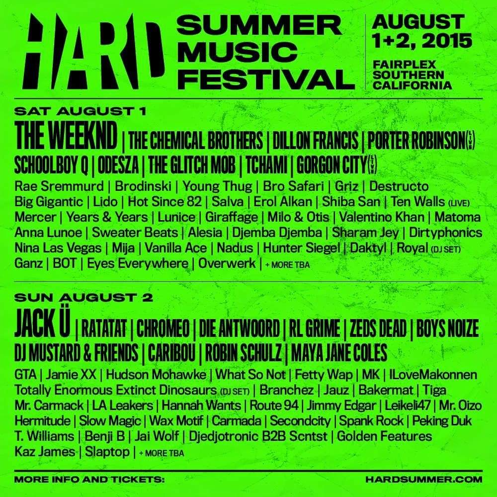 HARD Summer 2015 - フライヤー表