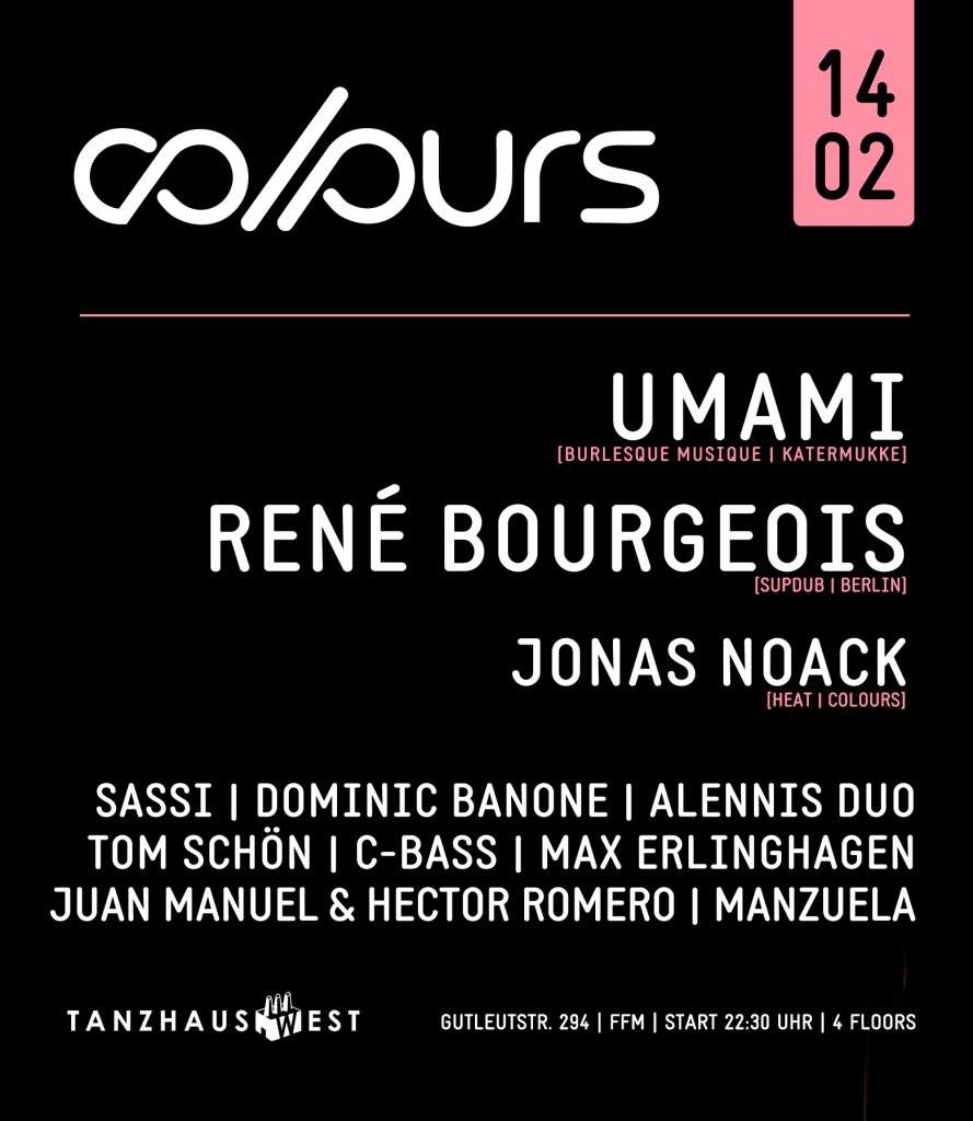 Colours with Umami, René Bourgeois & Jonas Noack uva. - フライヤー裏