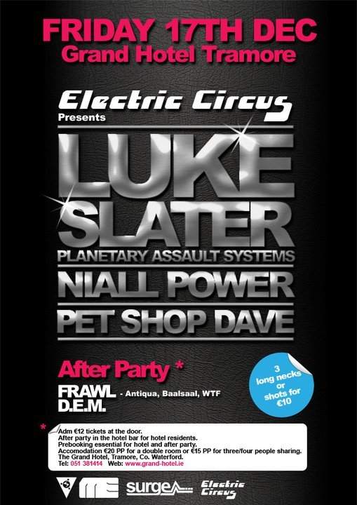 Electric Circus presents Luke Slater - Página frontal