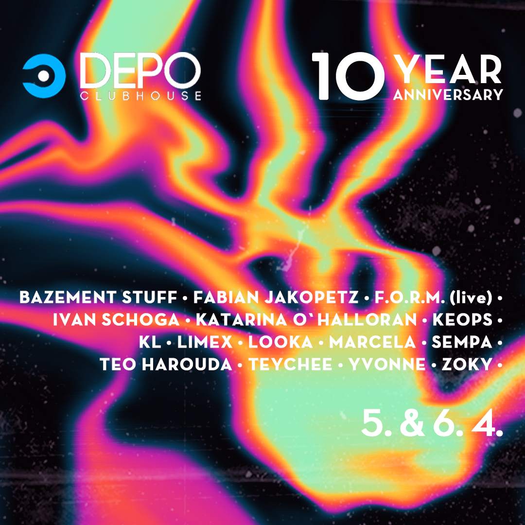 10 Years of DEPOklub / Mini Fest - フライヤー表