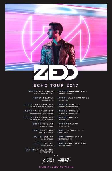 Zedd: Echo Tour at Doug Mitchell - Página frontal