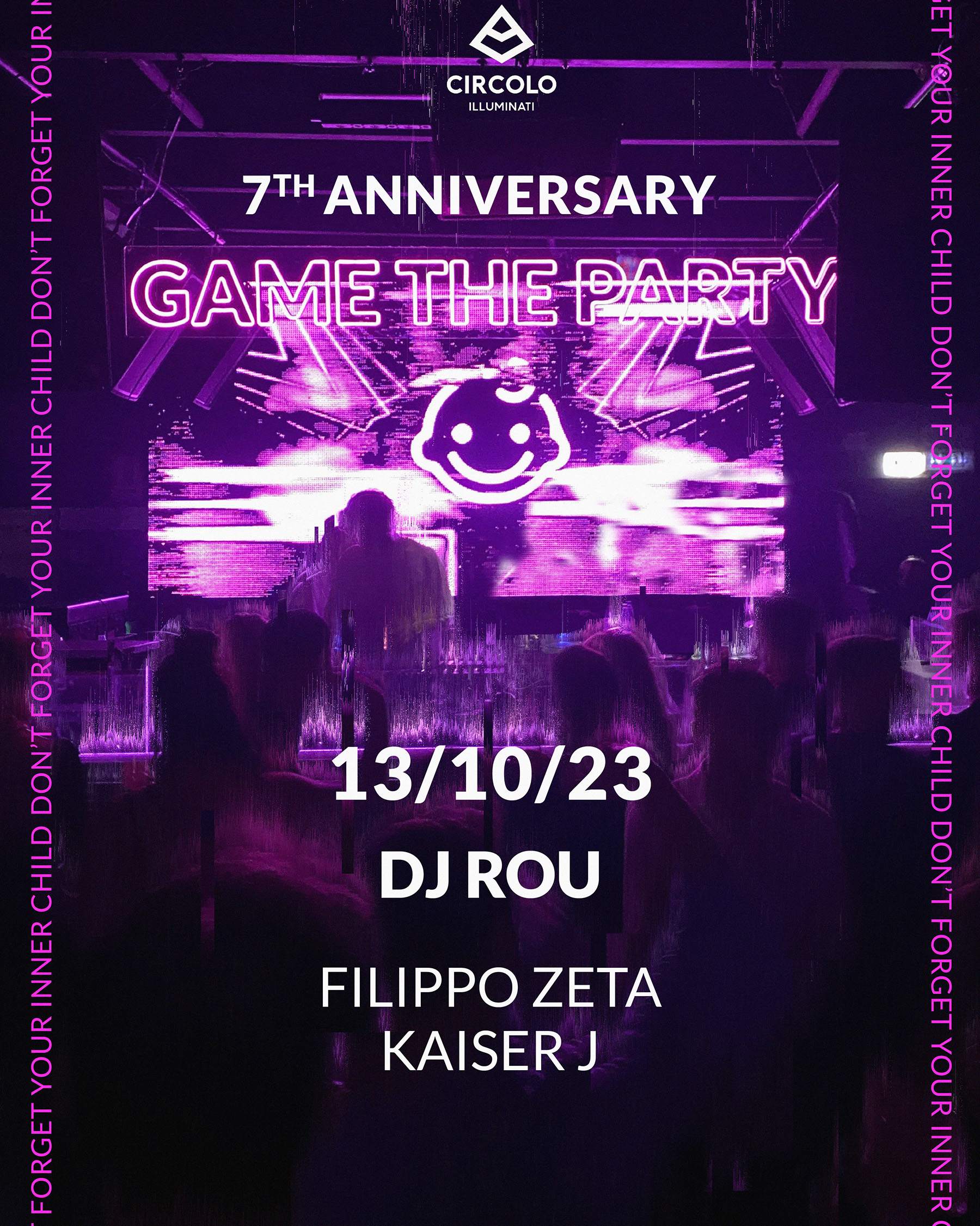 GAME THE 7th ANNYVERSARY W/ DJ Rou, Kaiser J & FILIPPO ZETA - Página frontal