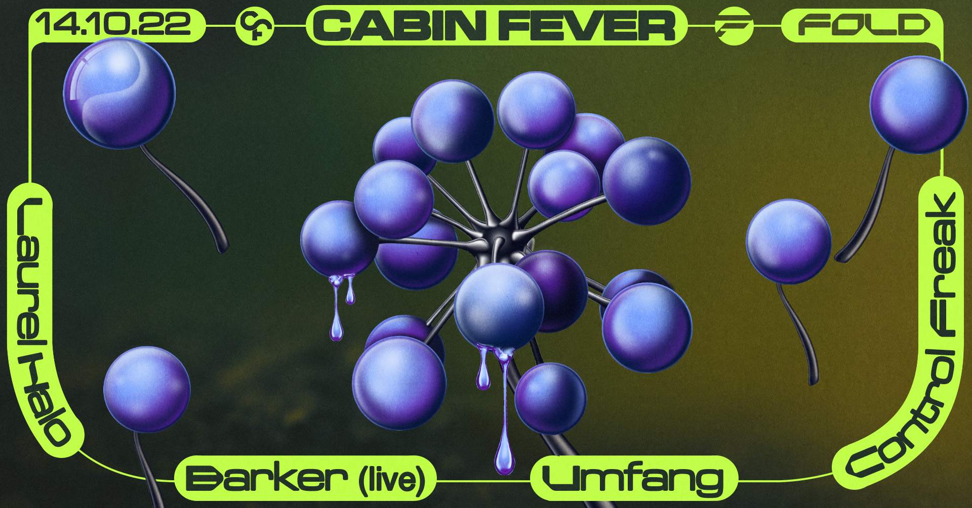 Cabin Fever: Laurel Halo, Barker (live) & Umfang - Página frontal