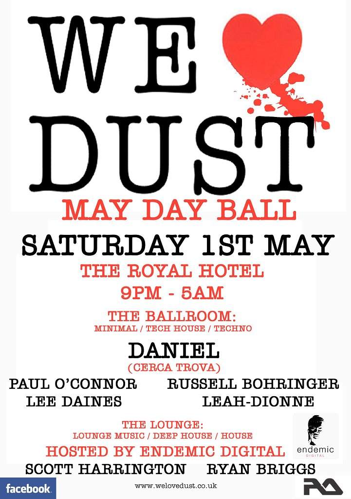 Welovedust - The May Day Ball - フライヤー表