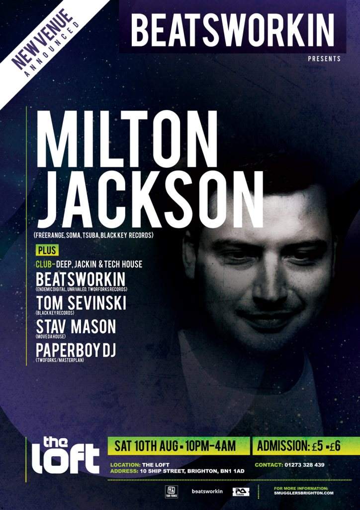 Beatsworkin presents Milton Jackson - フライヤー表