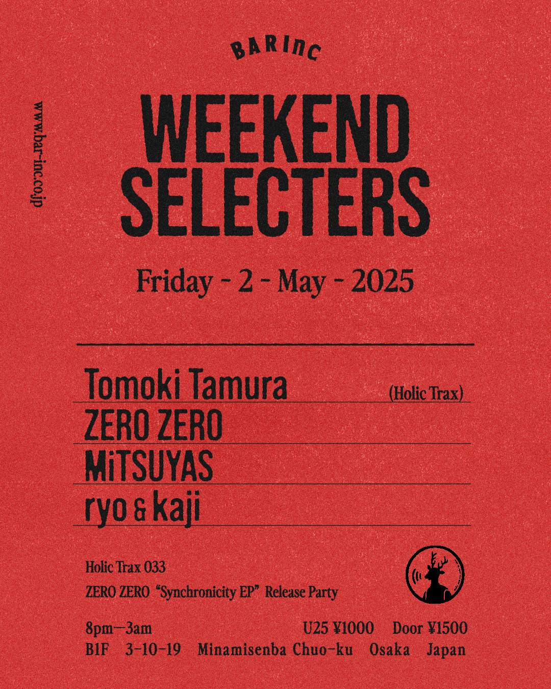 WEEKEND SELECTERS at BAR Inc, Osaka