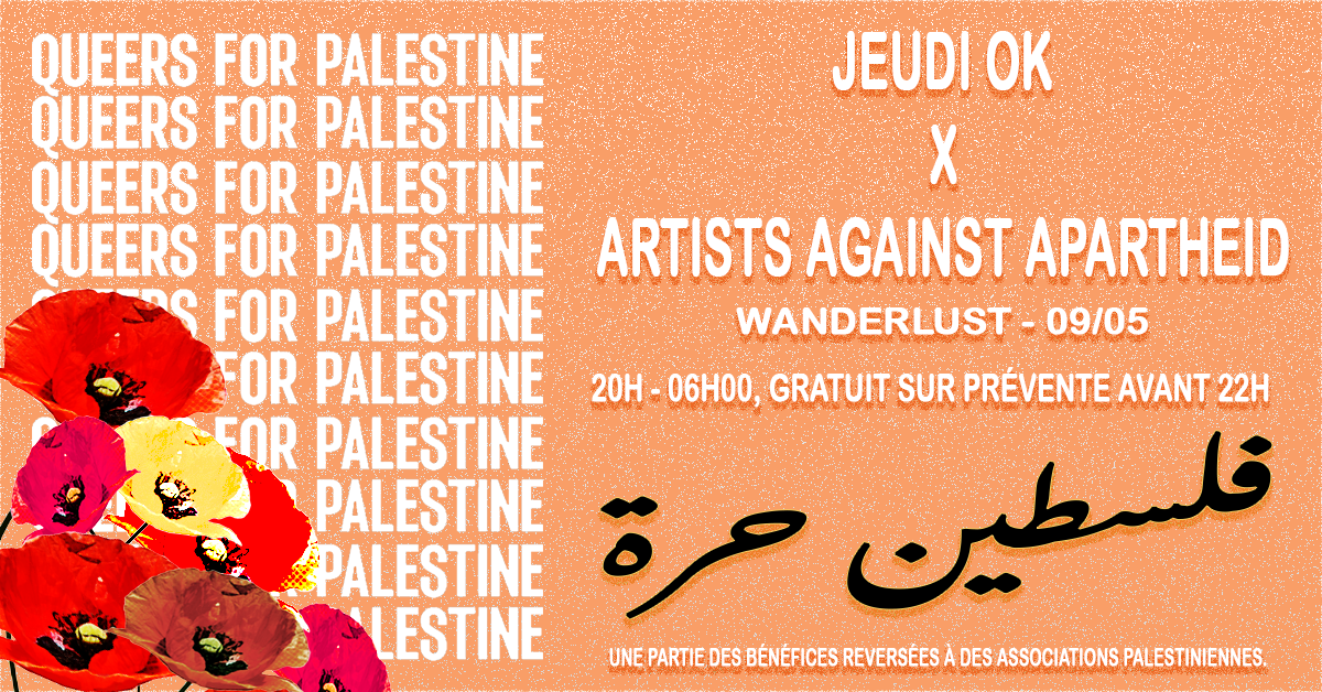 Jeudi Ok x Artists Against Apartheid - フライヤー表
