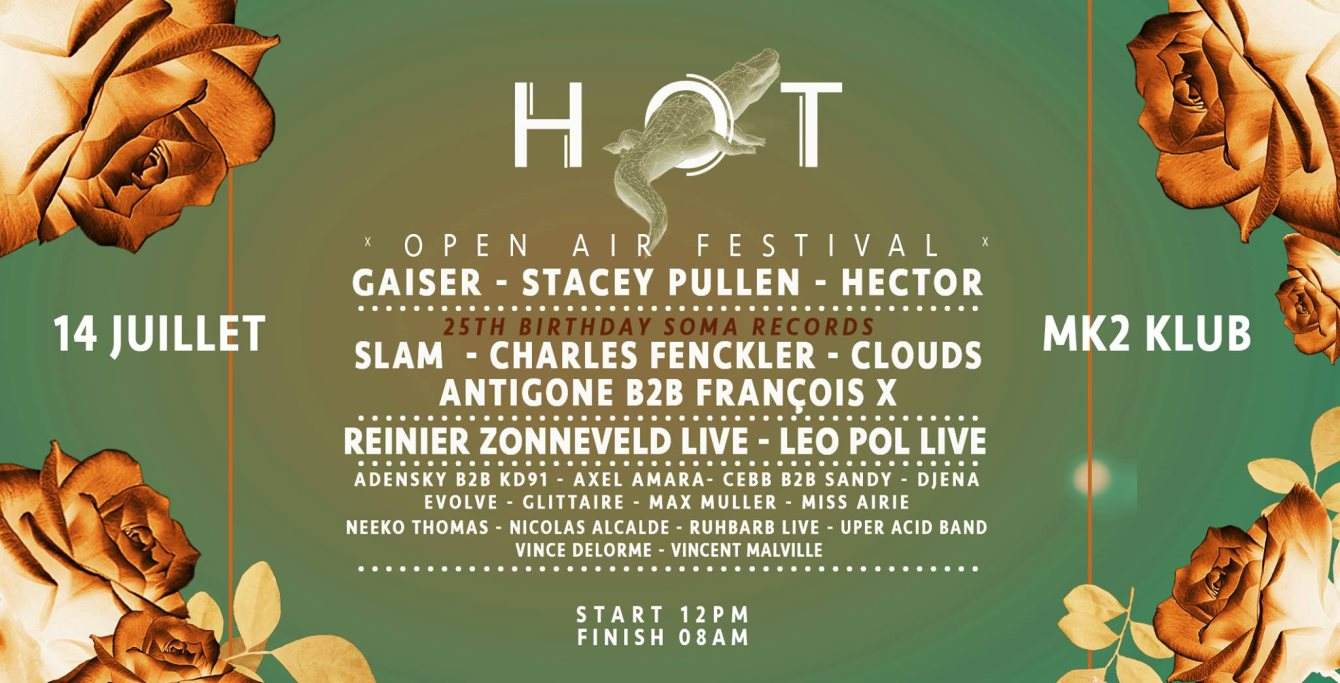 Hot Festival 2017 Nîmes with Gaiser, Hector & Slam - フライヤー表