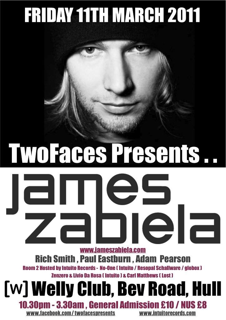 Twofaces presents . . . James Zabiela - フライヤー表
