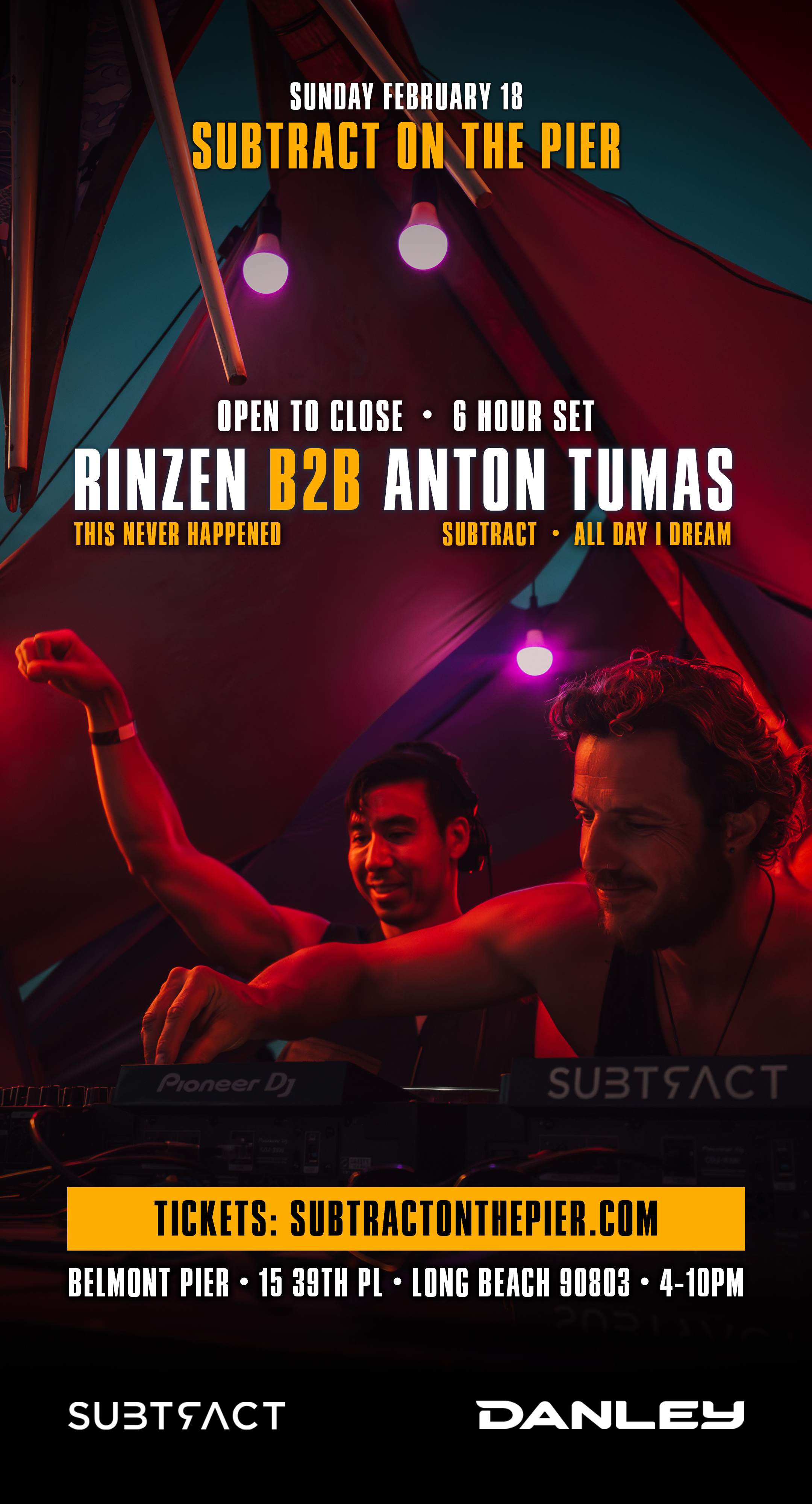 Subtract On The Pier - Rinzen B2B Anton Tumas - Página trasera