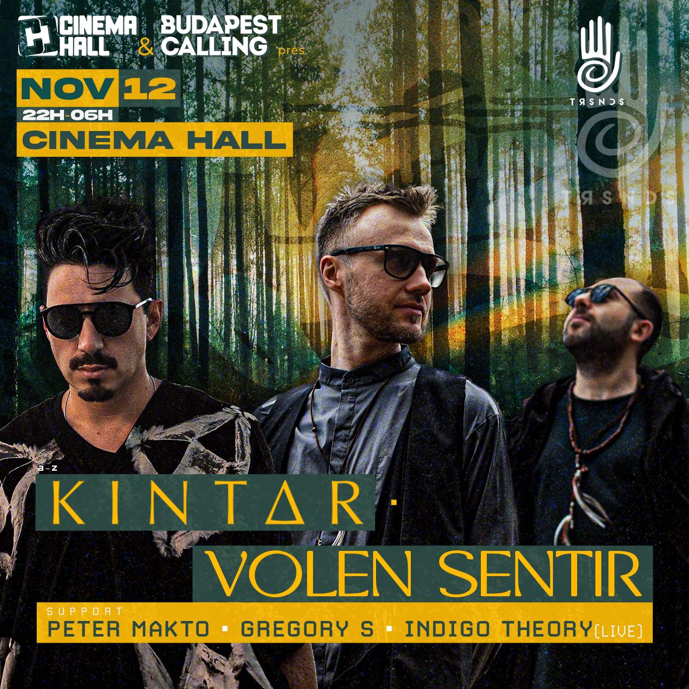 Kintar ● Volen Sentir ● pres by Cinema Hall & Budapest Calling - Página frontal