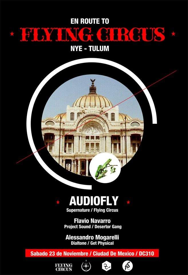Audiofly - En Route To Flying Circus NYE - Tulum - フライヤー裏