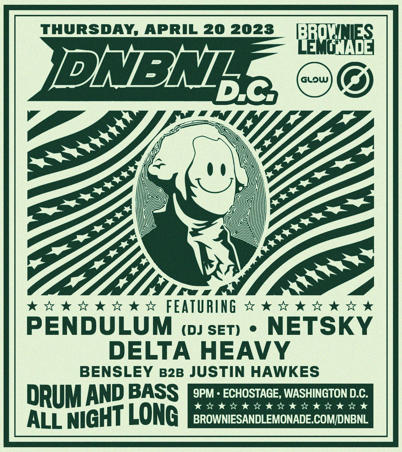 Brownies & Lemonade x GLOW: DNBNL with Pendulum, Netsky - フライヤー表