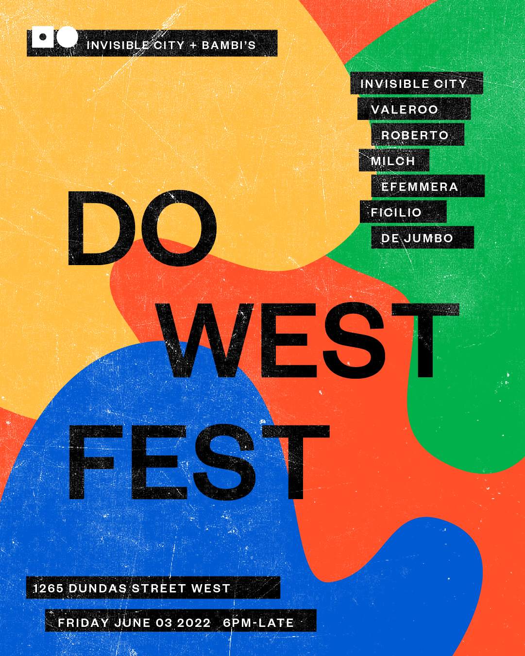 Invisible City + Bambi's: Do West Fest - フライヤー表