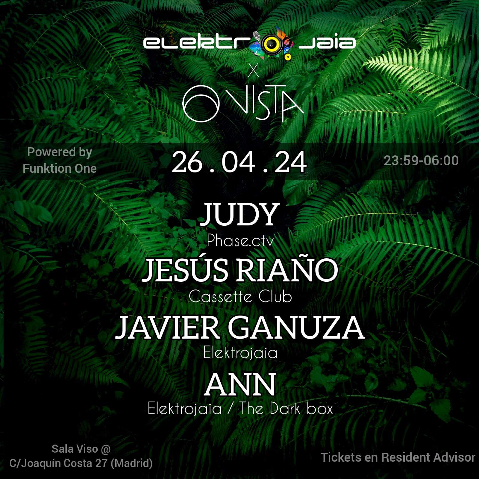 Club Vista - ELEKTROJAIA: Judy + Jesús Riaño + Javier Ganuza + Ann - Página frontal