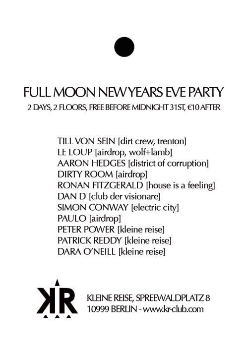 Full Moon New Years Eve Party - Página trasera