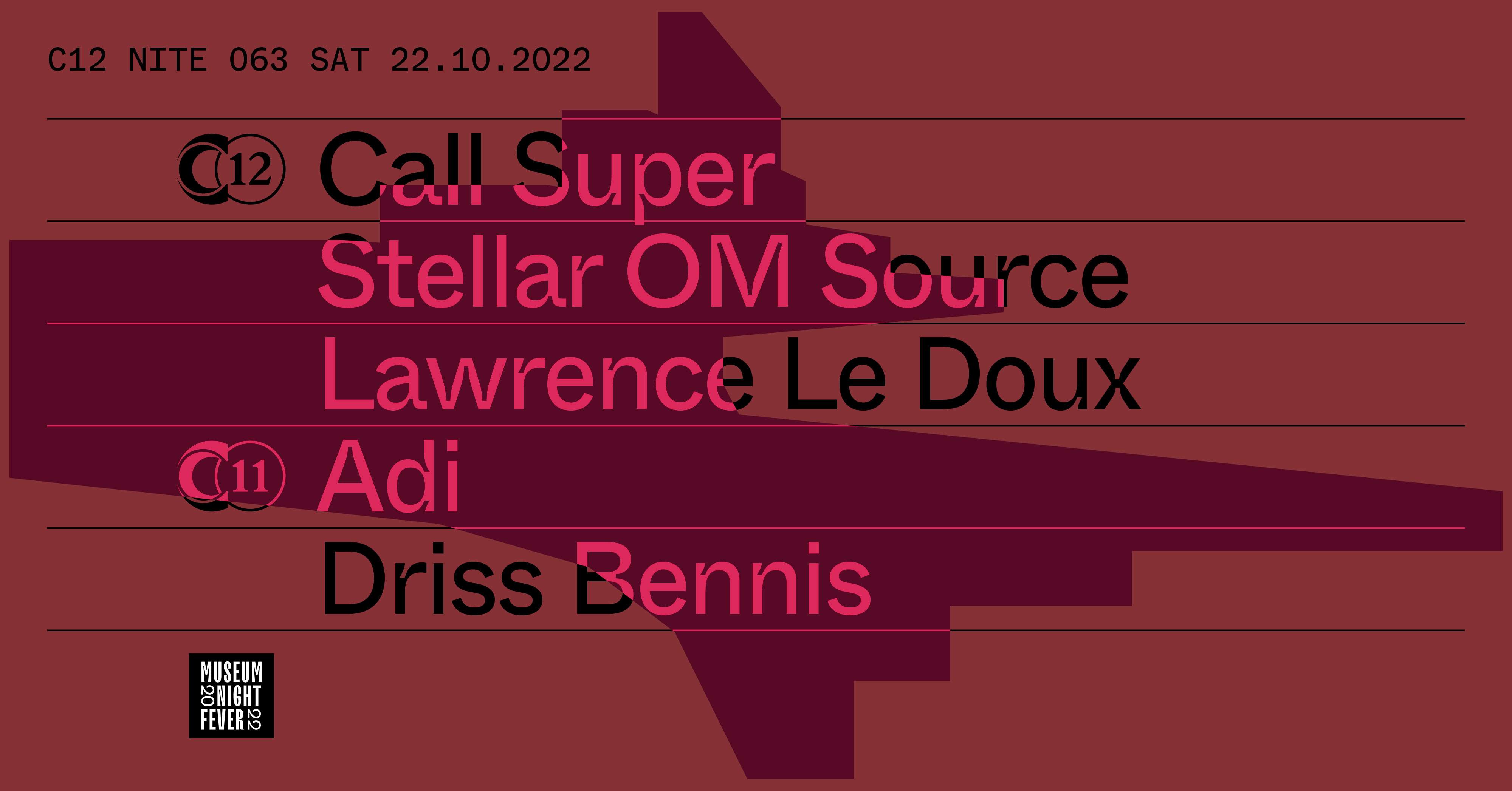 Call Super + Stellar OM Source + Lawrence Le Doux + Adi + Driss Bennis - フライヤー裏