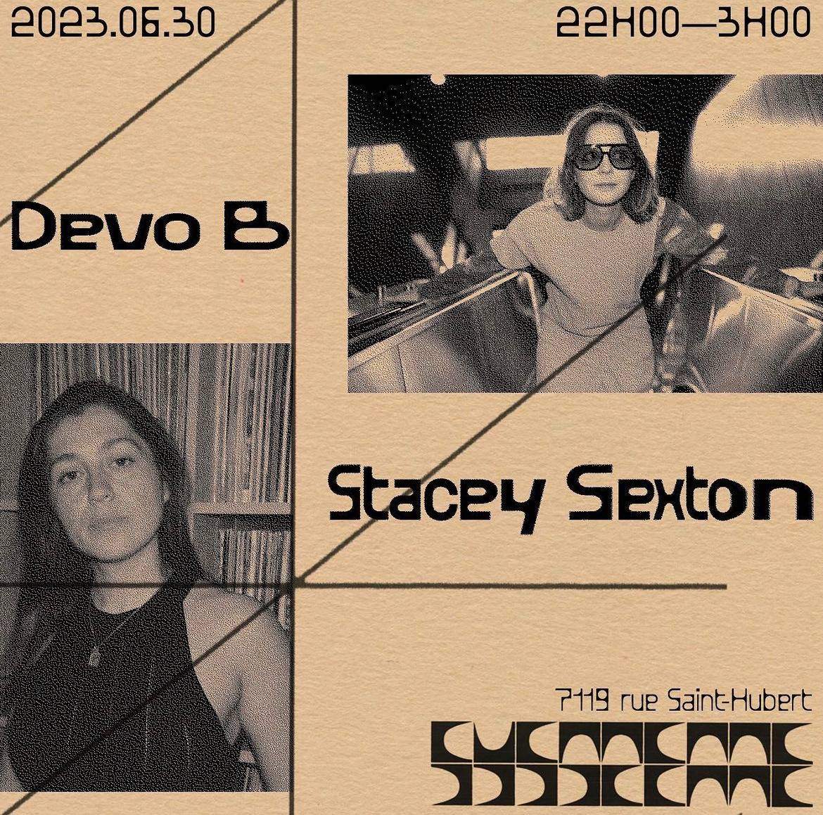 Système: Devo B and Stacey Sexton at Système, Montreal