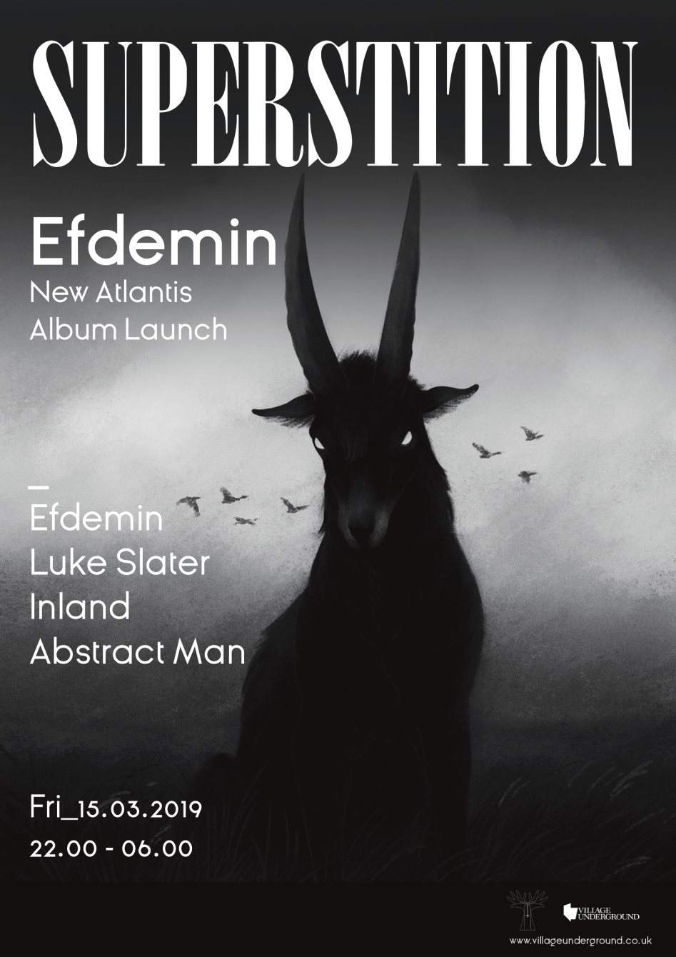 Superstition - Efdemin Album Launch, Luke Slater, Inland - Página frontal