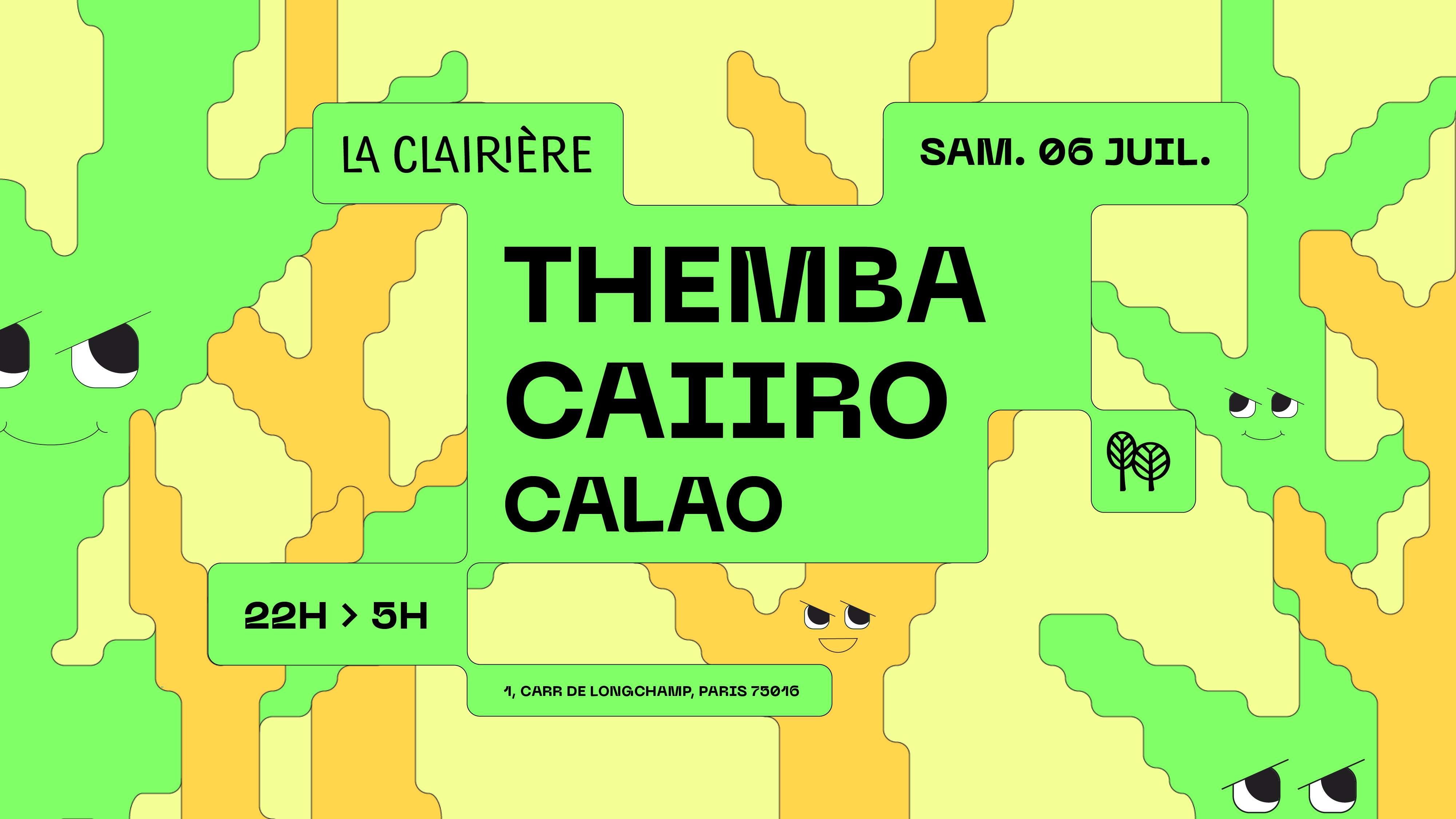 La Clairière: Themba, Caiiro, Calao - Página frontal