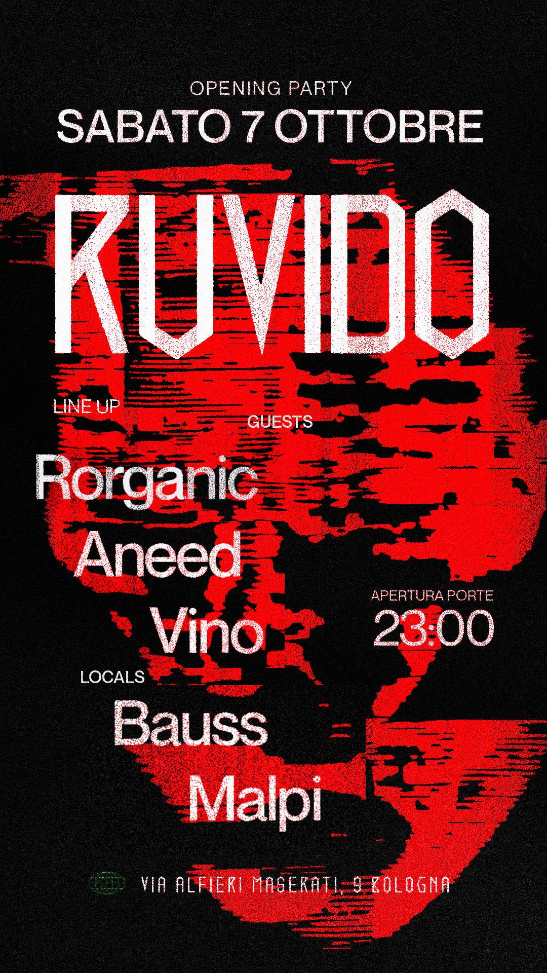 RUVIDO invites: Rorganic, Aneed & Vino - フライヤー表