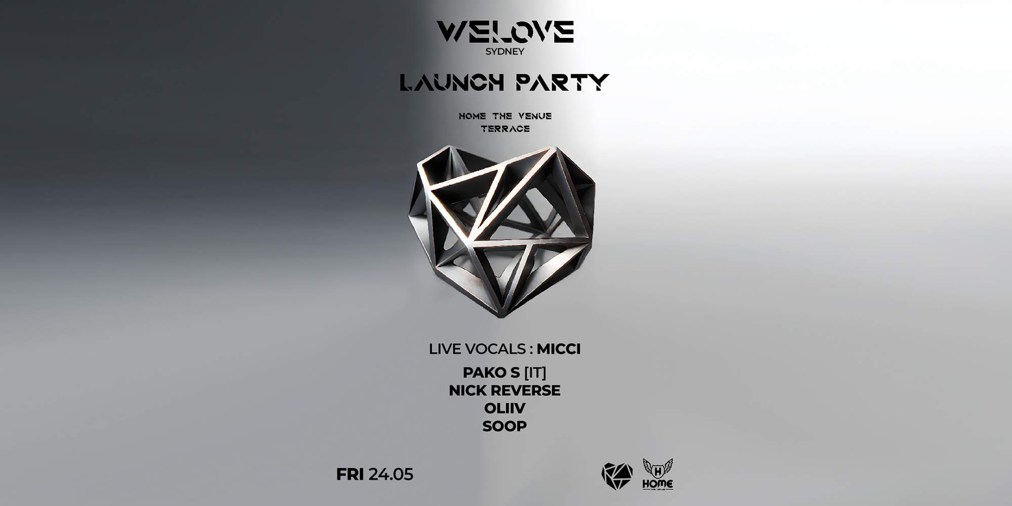 WeLove Sydney Launch Party - Home The Venue - フライヤー表