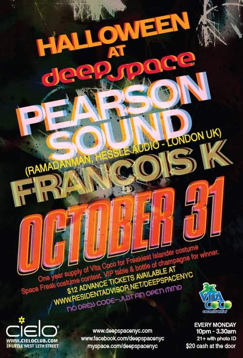 Halloween At Deep Space with Pearson Sound & Francois K - Página frontal
