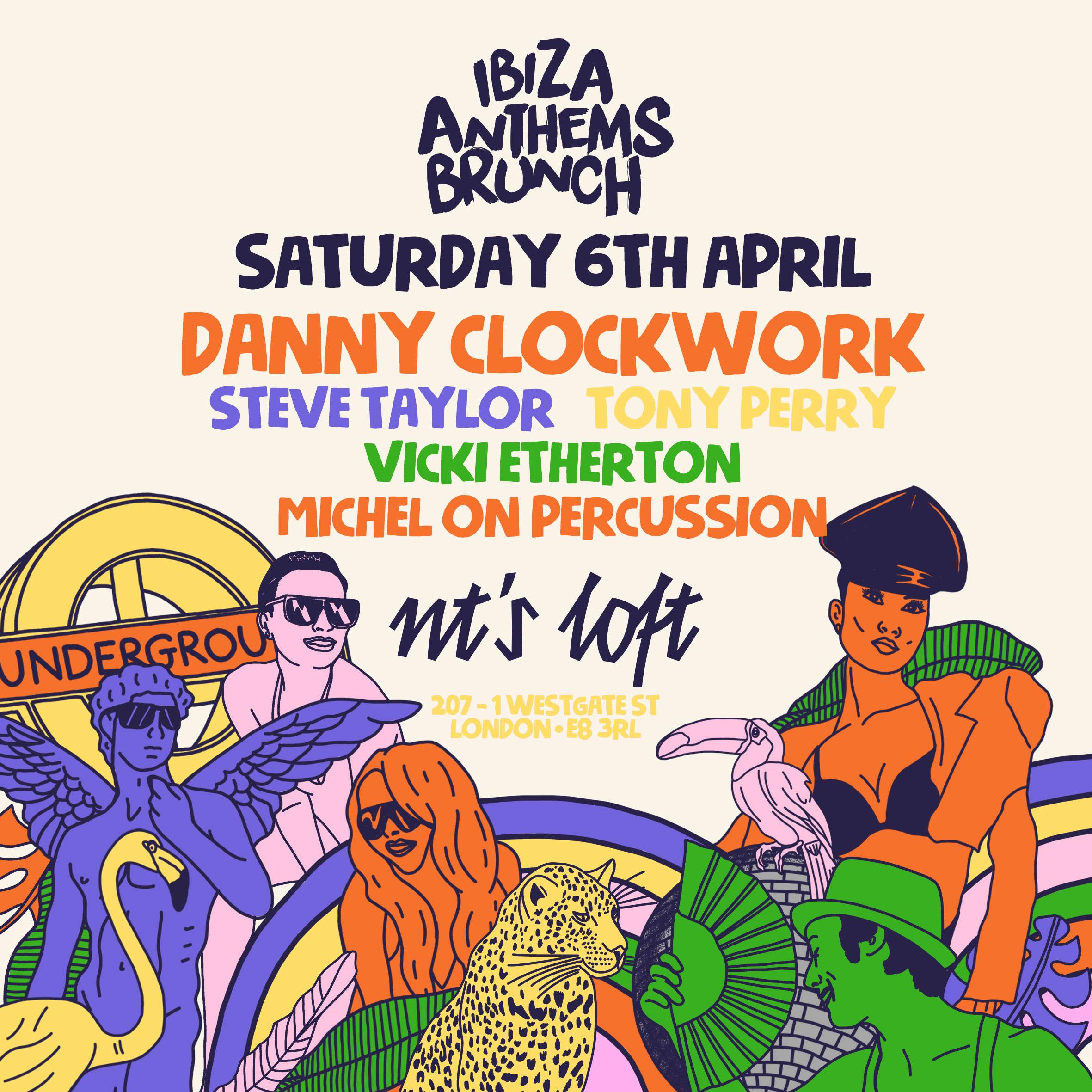 Ibiza Anthems Brunch Summer Rooftop Series at Night Tales Loft, London