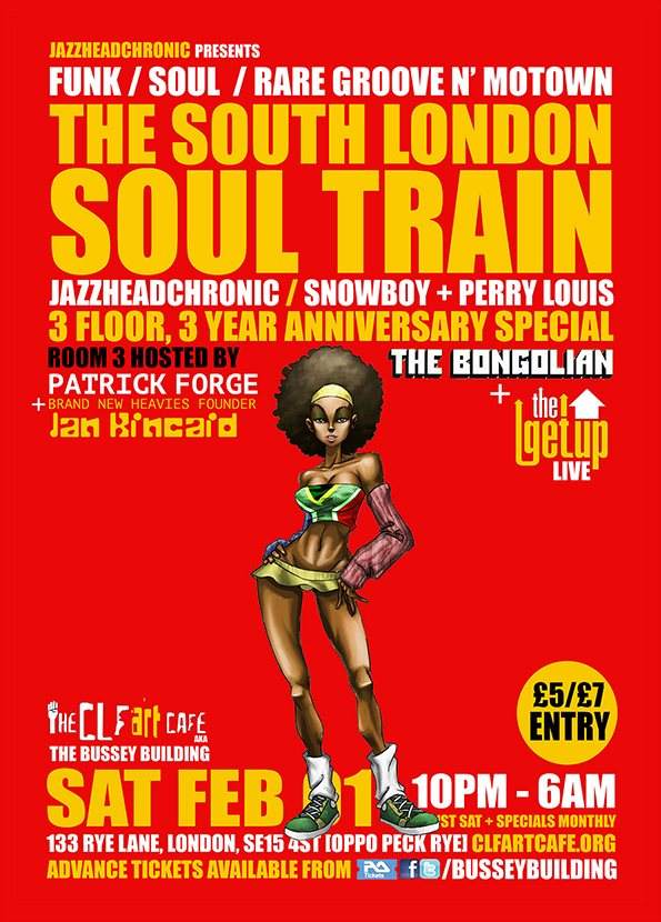 The South London Soul Train, 3 Floor, 3 Year Anniversary Special - Página frontal