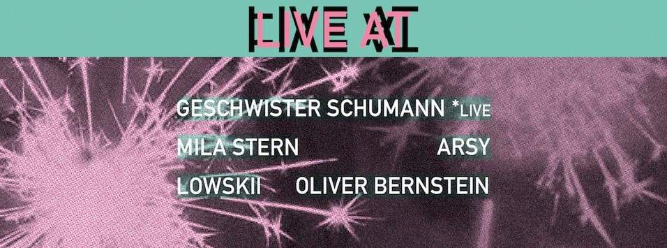 Live AT // Geschwister Schumann / Oliver Bernstein / Arsy - フライヤー表