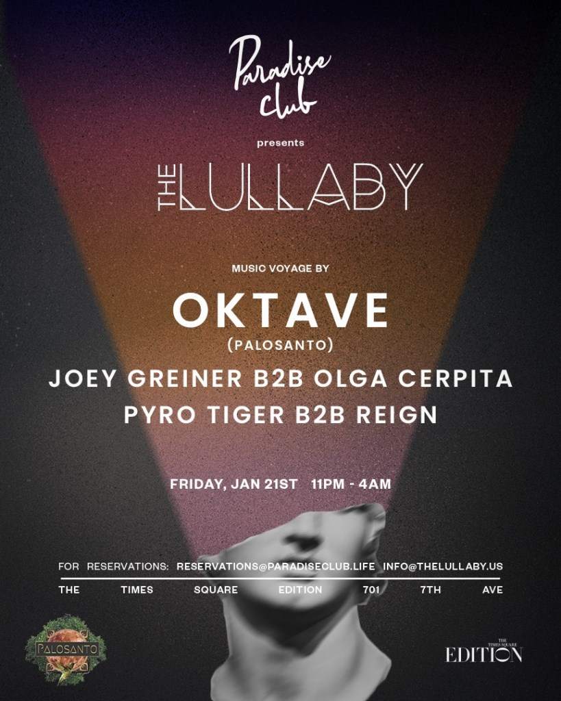 Paradise presents: The Lullaby Feat. Oktave - フライヤー表