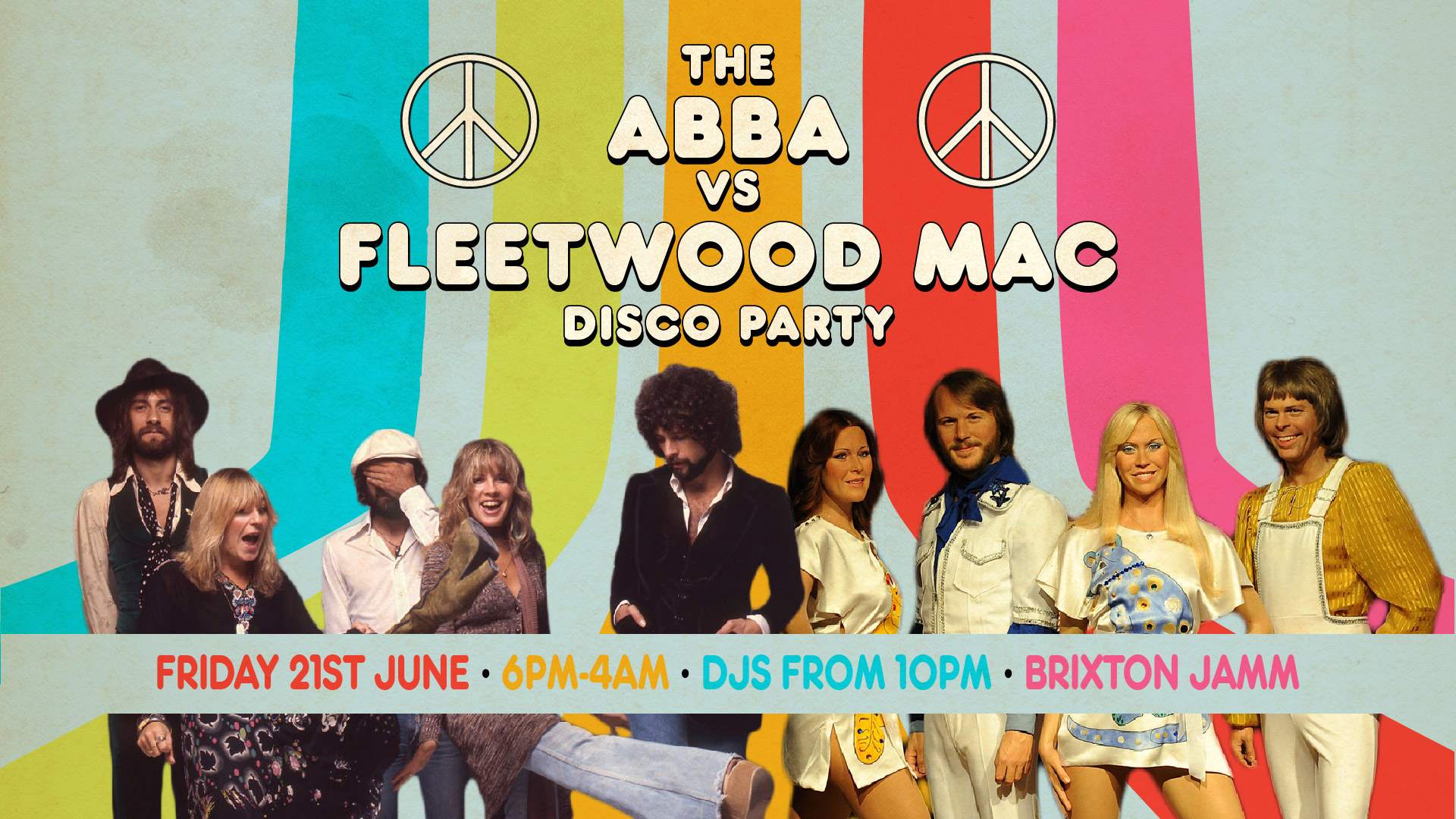 ABBA v Fleetwood Mac Disco Party - フライヤー表