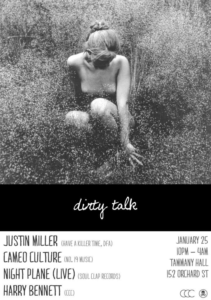 Dirty Talk with Justin Miller - フライヤー表