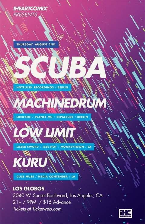 Scuba // Machinedrum // Low Limit // Kuru - フライヤー表